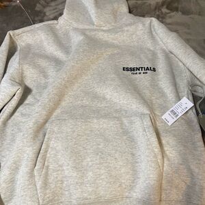 Essentials Light Gray Hoodie Sweater